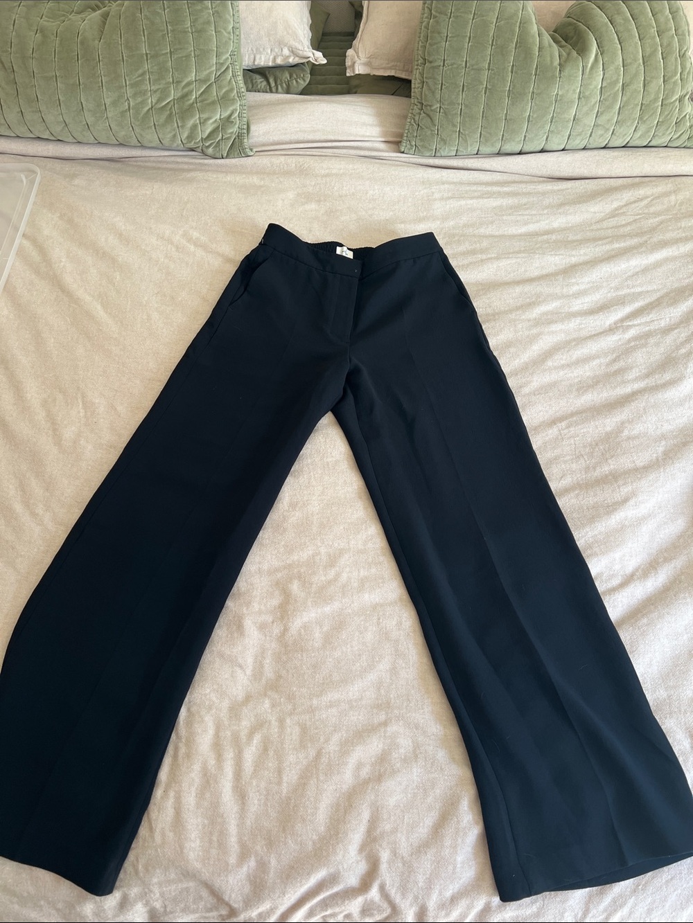 Wilfred Black Wide-Leg Tailored Pants